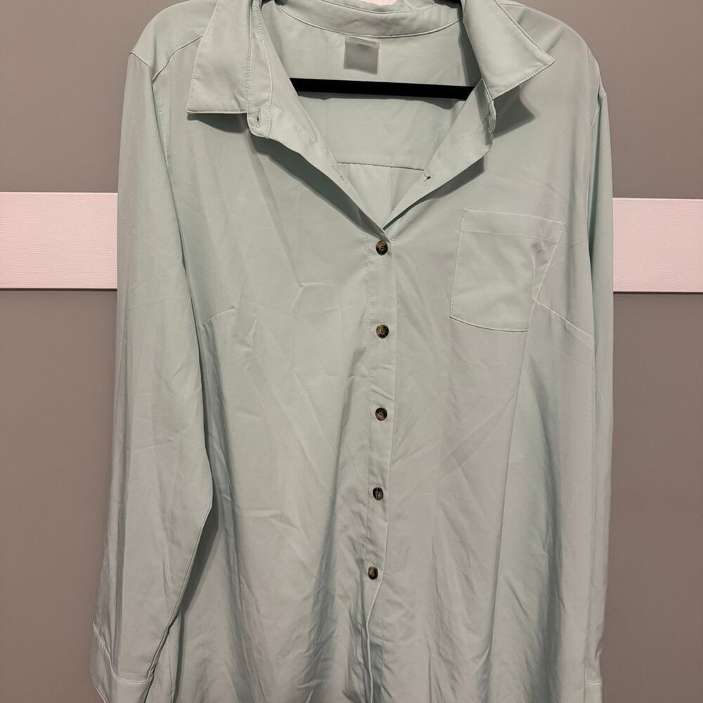 ZeroXposur Long Sleeve Mint Fishing Shirt Size 2X